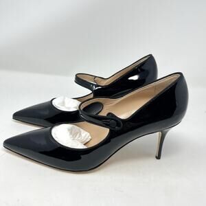 NIB Manolo Blahnik Campari Mary Jane Stiletto Heel Patent Leather Black size 41